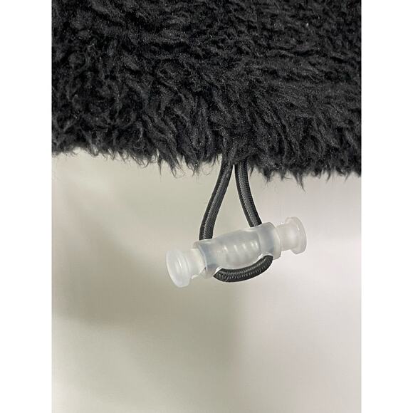 Forever 21 Long Sleeve Full‎ Zip Mock Neck  Fuzzy Sherpa Fleece Jacket Black Med - Picture 4 of 10